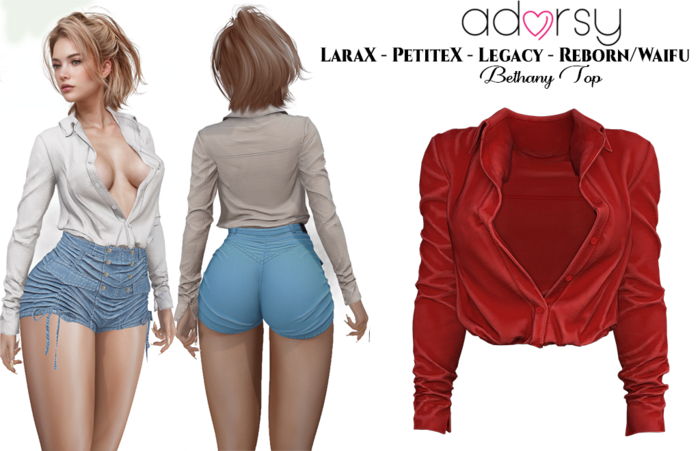 adorsy - Bethany Top Deep Red - LaraX/Legacy/PetiteX/Reborn/Waifu
