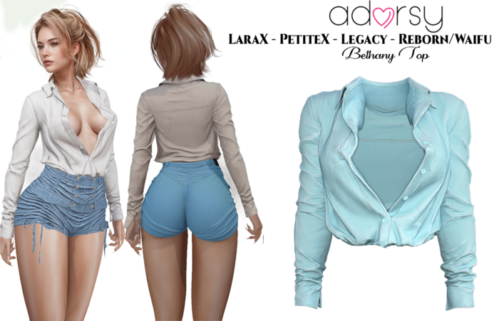 adorsy - Bethany Top Light Blue - LaraX/Legacy/PetiteX/Reborn/Waifu