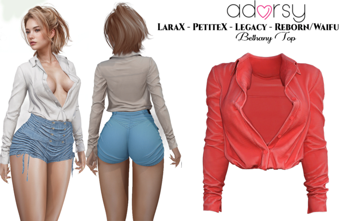 adorsy - Bethany Top Red - LaraX/Legacy/PetiteX/Reborn/Waifu