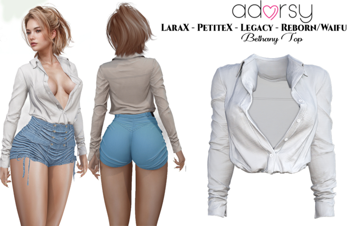 adorsy - Bethany Top White - LaraX/Legacy/PetiteX/Reborn/Waifu