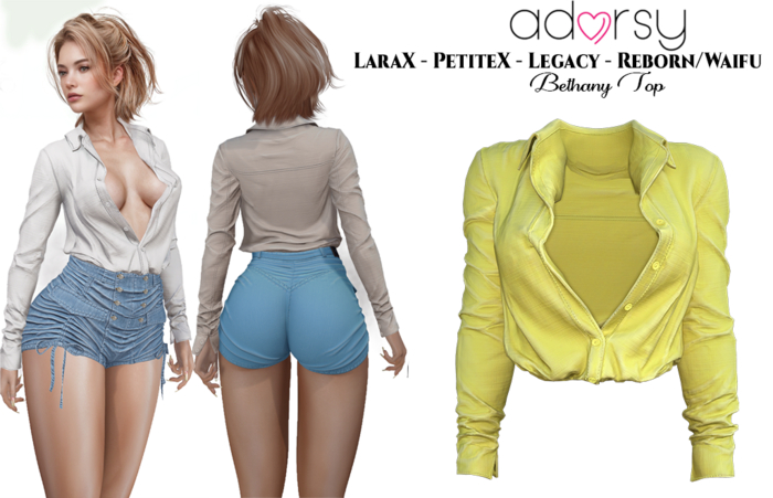 adorsy - Bethany Top Yellow - LaraX/Legacy/PetiteX/Reborn/Waifu