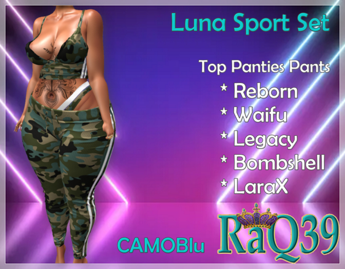 [R39] Luna Sport Set-CAMOBlu