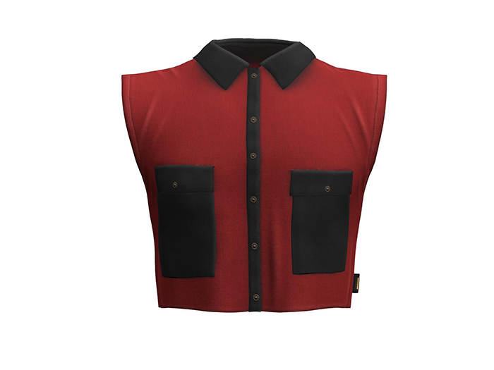 TwoSided Sleeveless boxy shirt with pockets basic pack