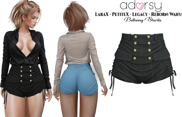 adorsy - Bethany Shorts Black - LaraX/Legacy/PetiteX/Reborn/Waifu