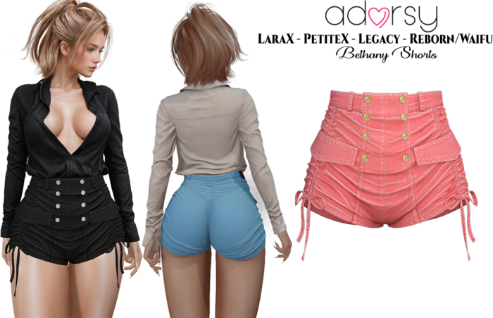 adorsy - Bethany Shorts Coral - LaraX/Legacy/PetiteX/Reborn/Waifu