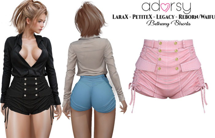 adorsy - Bethany Shorts Pink - LaraX/Legacy/PetiteX/Reborn/Waifu