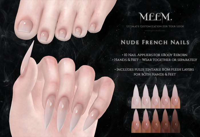 MEEM. Nude French Nails