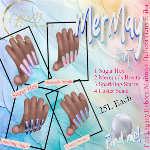 [ReM]  Mermay Luster Scale Nails