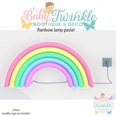 rainbow lamp pastel