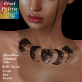 Pixel Palette - Moon Phases Collarbone Tattoo
