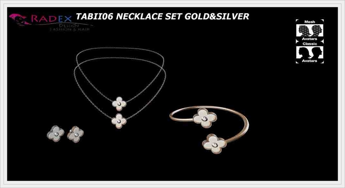 RADEX Mesh Tabii06 Gold&Silver Necklace Set