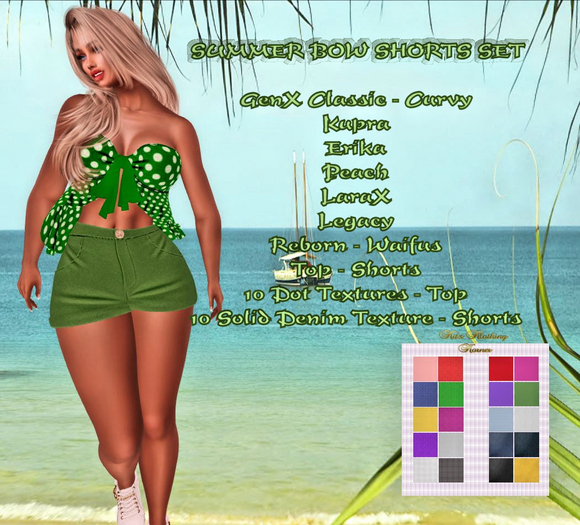 SUMMER BOW SHORTS SET (ADD)