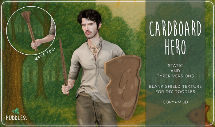Puddles. Cardboard Hero