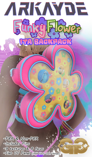 <ARKAYDE> Funky Flower Ita Backpack