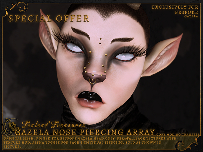 Tealeaf Treasures - Gazela Nose Piercing Array