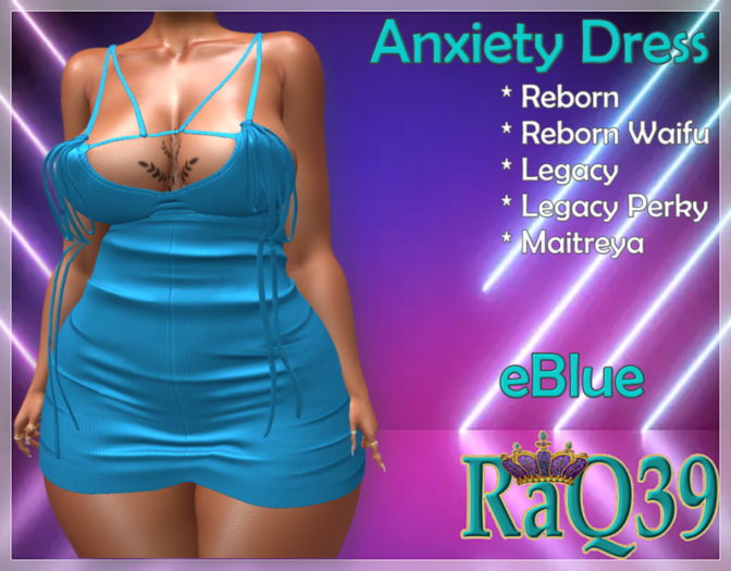 [R39] Anxiety Dress-eBlue