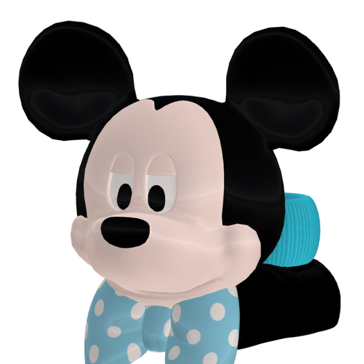 Blue Male Mouse Slippers (Boxed)