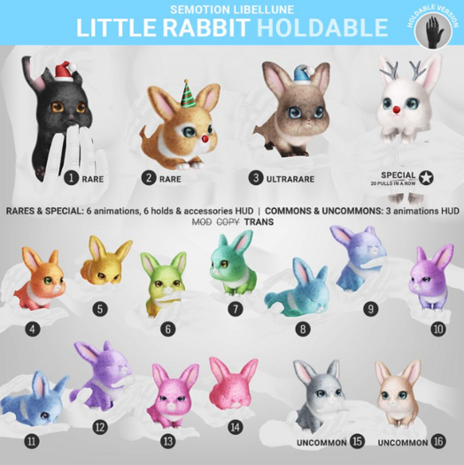 SEmotion Libellune Little Rabbit Holdable COMMON 07