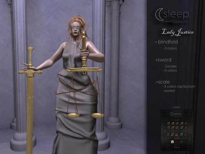 sleep. Lady Justice