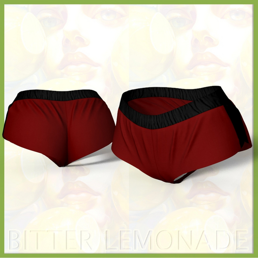 Red Sports Shorts LaraX