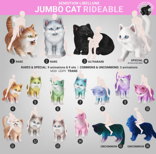 SEmotion Libellune Jumbo Cat Rideable COMMON 06