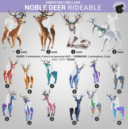 7. SEmotion Libellune Noble Deer Rideable