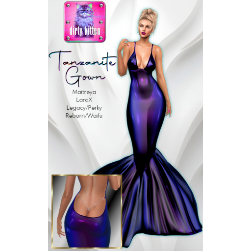 dirty kitten Tanzanite Gown 