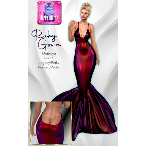 dirty kitten Ruby Gown  