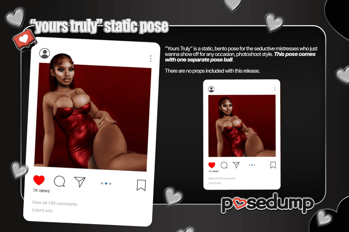 [posedump] "Yours Truly" Static Bento Pose