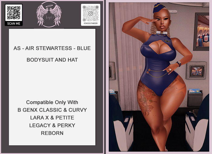 AS - AIR STEWARTESS - BLUE - UNPACKING HUD