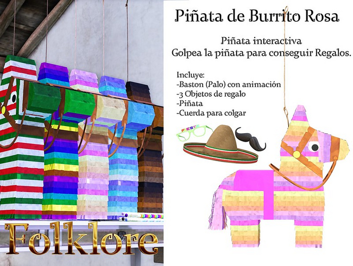 Folklore: Pinata de Burrito Rosa