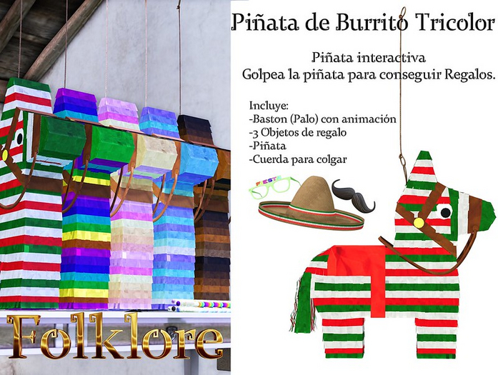 Folklore: Pinata de Burrito Tricolor