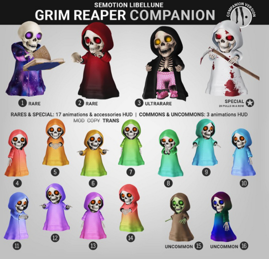 SEmotion Libellune Grim Reaper Companion COMMON 08