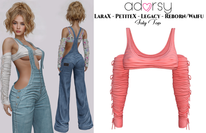 adorsy - Julie Top Coral - LaraX/Legacy/PetiteX/Reborn/Waifu