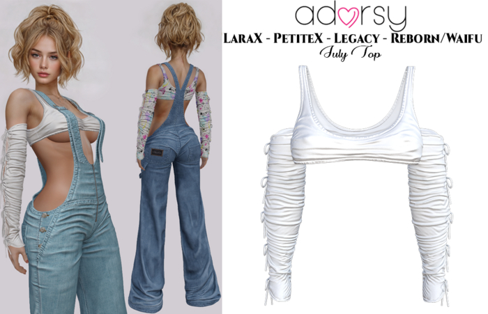 adorsy - Julie Top White - LaraX/Legacy/PetiteX/Reborn/Waifu