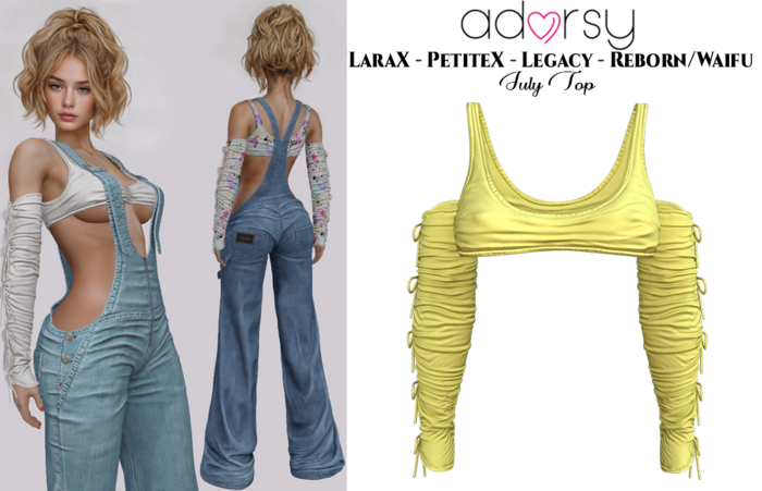 adorsy - Julie Top Yellow - LaraX/Legacy/PetiteX/Reborn/Waifu