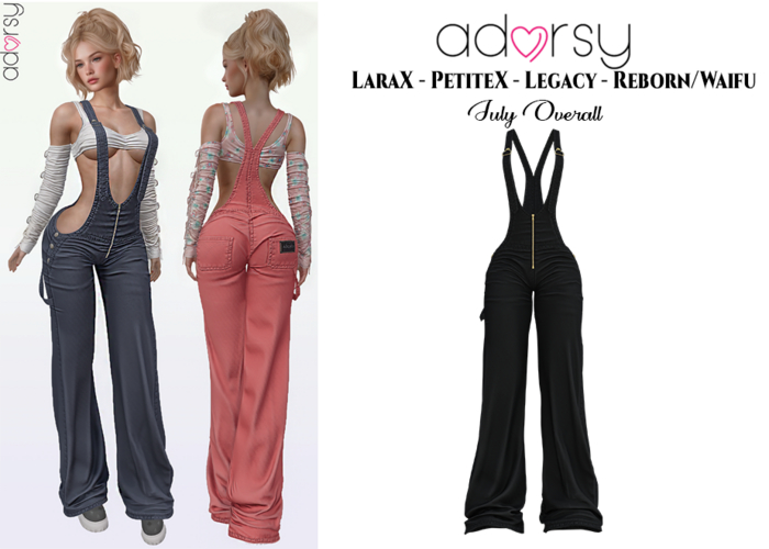 adorsy - Julie Overall Dark Black - LaraX/Legacy/PetiteX/Reborn/Waifu