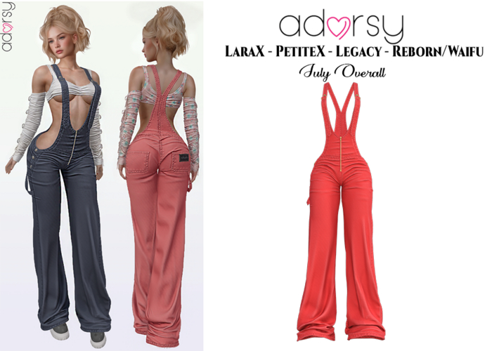 adorsy - Julie Overall Red - LaraX/Legacy/PetiteX/Reborn/Waifu