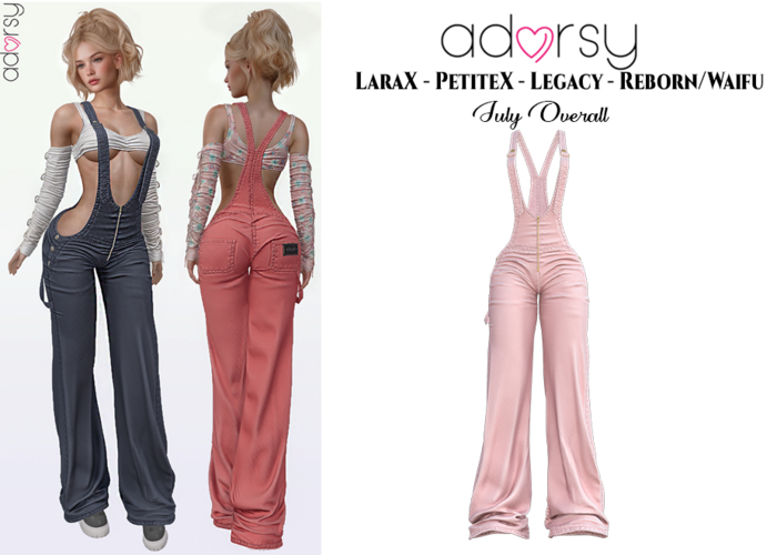 adorsy - Julie Overall Soft Pink - LaraX/Legacy/PetiteX/Reborn/Waifu