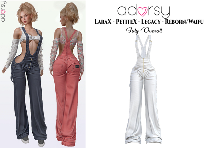 adorsy - Julie Overall White - LaraX/Legacy/PetiteX/Reborn/Waifu