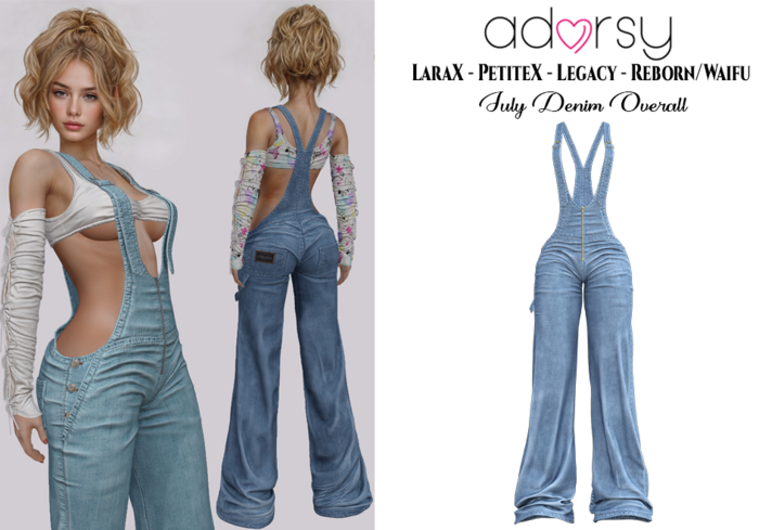 adorsy - Julie Denim Overall Blue - LaraX/Legacy/PetiteX/Reborn/Waifu