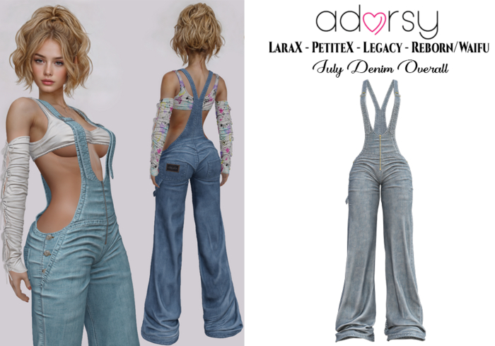 adorsy - Julie Denim Overall Dirty - LaraX/Legacy/PetiteX/Reborn/Waifu