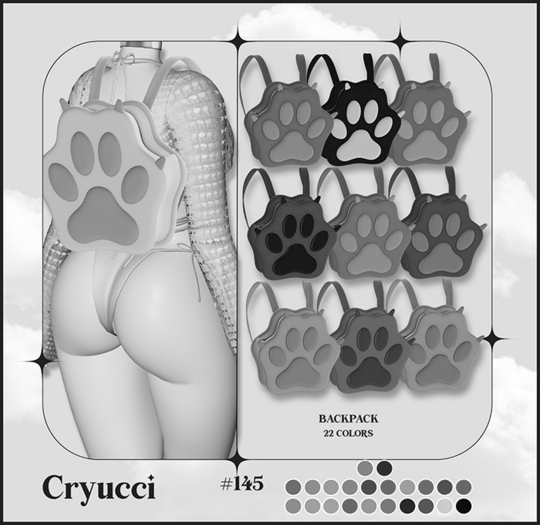 Cryucci #145 paw backpack demo
