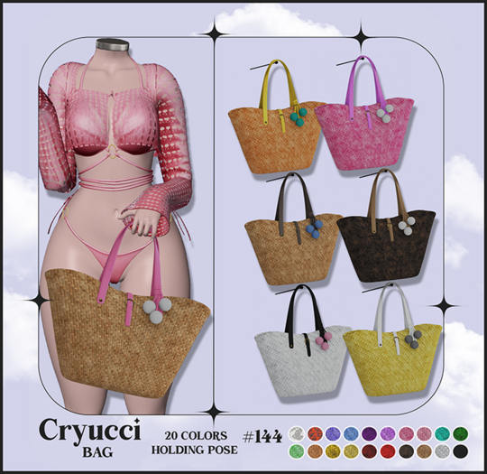 Cryucci #144 beach bag fatpack