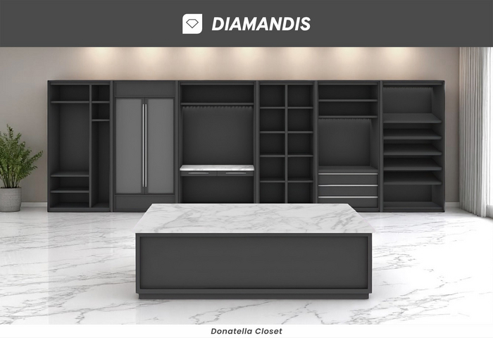 Diamandis | Donatella Closet Kit (Modern, Modular, Wardrobe)