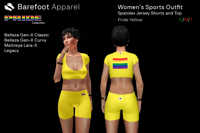 PRIDE YELLOW Women's Sports Outfit