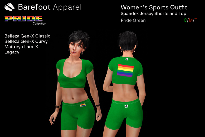 PRIDE GREEN Women's Sports Outfit