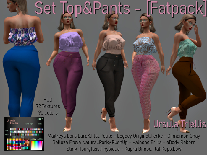 7193 Mesh Set Top&Pants - [Fatpack]