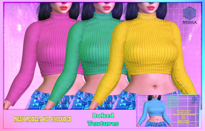 Nisha - Daie cropped sweater BAKED TEXTURES DEMO
