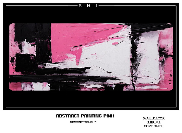 'Shi' 'Shi' Abstract Painting [Pink]- 